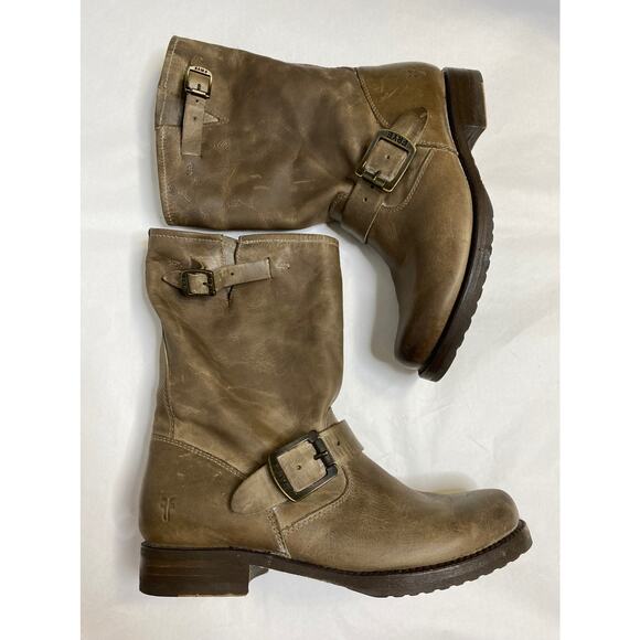 Frye Leather Engineer Harness Motorcycle Bootie 6.5 - Picture 5 of 9